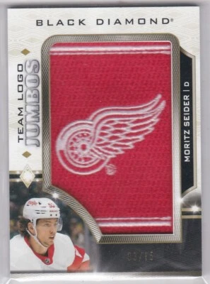 2023-24 UD Black Diamond #TL-MS Moritz Seider Team Logo Jumbos Gold 3/15 - Image 1 of 2