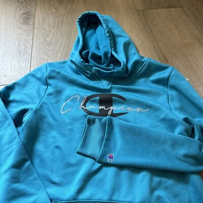 Champion Auténtico Ropa Atlética Niñas Sudadera con Capucha Sudadera Verde Azulado 14/16 Foto 1 de 4