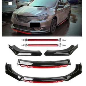 Front Bumper Lip Body Kit Splitter Spoiler For Infiniti Q70 Q70L Glossy Black - Picture 1 of 19