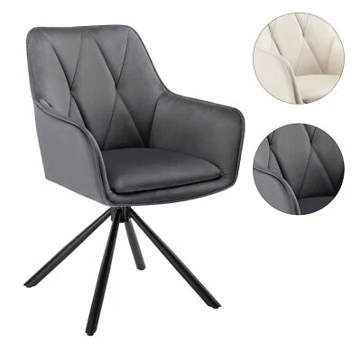 1/2/4/6x Esszimmerstuhl drehbar Küchenstuhl Drehstuhl Polsterstuhl Sessel Samt - Bild 1 von 4