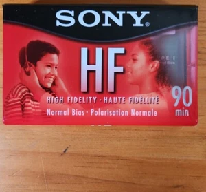 New Sony HF High Fidelity 90 Minute Audio Cassette Tape Normal Bias Sealed I1 - Picture 1 of 2