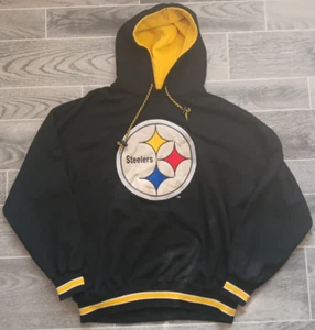 Vtg Steelers Starter Classic Team Collection Mens XL Black Embroidered Hoodie - Picture 1 of 9