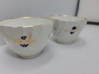 Lote de 2 tazas antiguas británicas sin mango sin marca c.1810 Foto 1 de 4