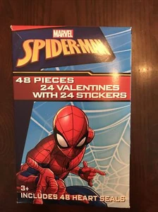 SHIPS N 24 HOURS-Marvel Spiderman Valentines 48 Pieces-BEAND NEW - Picture 1 of 8