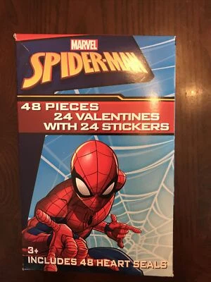 ENVÍO N 24 HORAS-Marvel Spiderman San Valentín 48 Piezas-BANDA NUEVO Foto 1 de 4