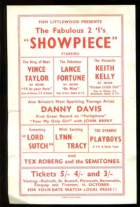 VINCE TAYLOR / LORD SUTCH /  PLAYBOYS    : original UK 60's Gig Flyer - Imagen 1 de 2