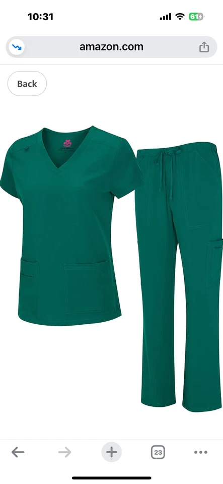 conjunto esfoliante verde feminino uniformes naturais tamanho GG - Imagem 1 de 1