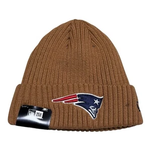 NUEVO CON ETIQUETAS New Era NFL New England Patriots Gorro Tejido Marrón OSFM - Imagen 1 de 7