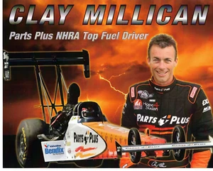 Clay Millican Parts Plus NHRA Racing Race Car Driver 8x10 Promo Photo Card - Picture 1 of 2