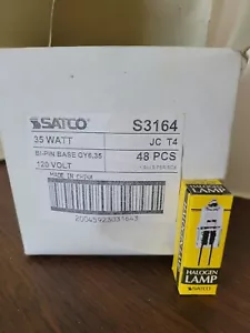 6 Satco S3164 35T4/CL 35W 120V T4 2-Pin Bi-Pin GY6.35 Clear Warm White - Picture 1 of 2