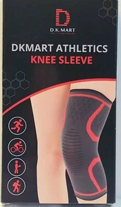 1 DKMART ATHELETICS KNEE SLEEVE RED SMALL 30-34cm or 12-14.5in - Picture 1 of 4