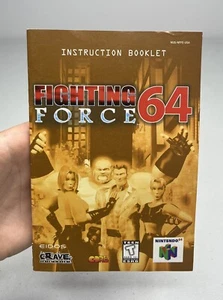 Nintendo 64 N64 Fighting Force 64 Manual de instrucciones original solo *Daños* - Imagen 1 de 6