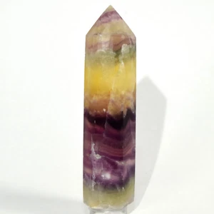 82mm Purple Yellow Fluorite Point Natural Layered Crystal Polished Stone - China - Picture 1 of 4