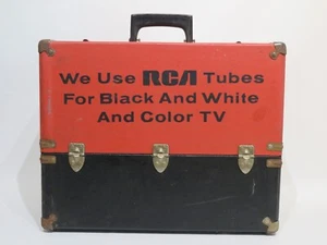 Cinch Radio / TV Repairman Röhrenkoffer Caddy mit Dutzenden ungeprüften Röhren - Bild 1 von 8