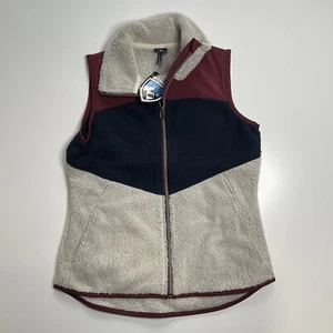 KUHL Prism High Pile Fleece Vest Womens Small Full Zip Color Block Never Worn - Picture 1 of 15