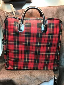 Vintage J.C Higgins Burberry-Ish Picnic Set W/2) 1 Quart Thermoses& Plastic Box! - Picture 1 of 12