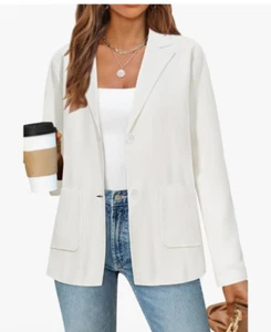Women's Long Sleeve Knitted Sweater Front Open Cardigan Loose Jacket-Small - Picture 1 of 8