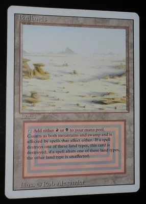 Badlands Revised Edition LP Lightly Played MTG Magic the Gathering Dual Land - Image 1 of 4