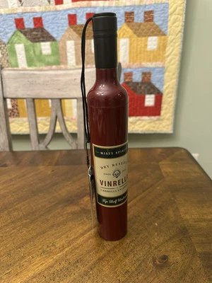 Paraguas Vinrella Misty Spirits botella de vino seco en forma de borgoña nuevo sin etiquetas Foto 1 de 4