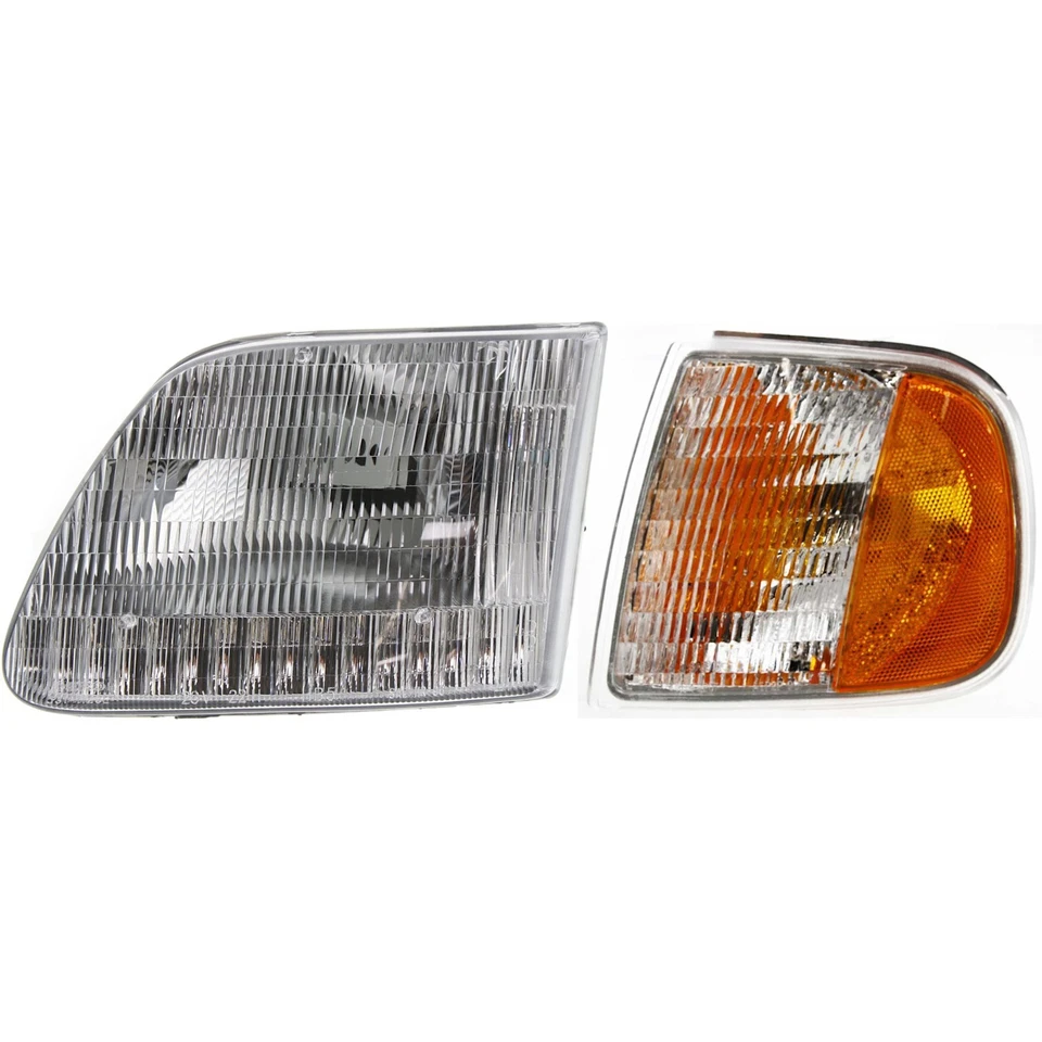 Headlight Kit For 1997-2003 Ford F-150 Driver Side With bulbs With Corner Lights - Image 1 of 4