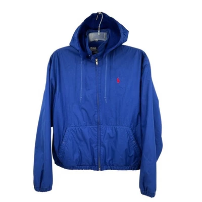 Vintage Polo Ralph Lauren Bomber Jacket Fleece Lined Removable Hood Mens Medium - Image 1 of 4