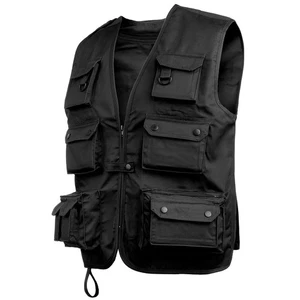 MULTI POCKET FISHING VEST HUNTING MULTIPURPOSE WAISTCOAT 14 POCKETS BLACK S-4XL - Picture 1 of 8