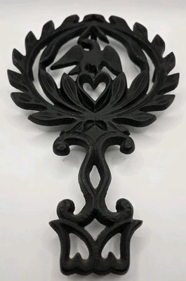 Remache de mesa de hierro forjado águila soporte chimenea siglo XIX de colección Foto 1 de 4