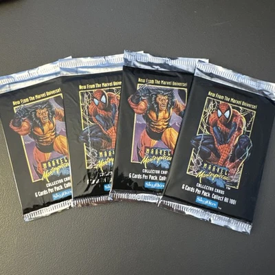 1992 SkyBox Marvel Masterpieces 1ª Série Pacotes Selados (Lote de 4) - Imagem 1 de 4