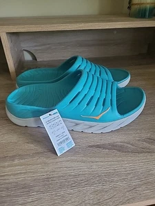Sandalias HOKA ONE ONE Ora Recovery Slide para hombre talla 12 aguamarina/naranja brillante - Imagen 1 de 11