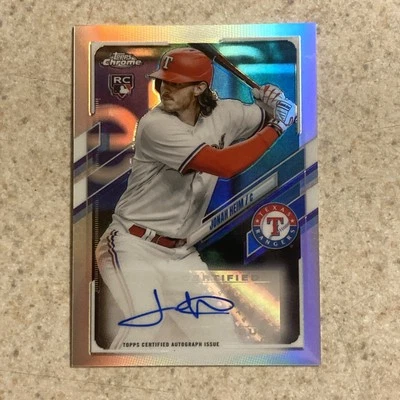 2021 Topps Chrome Update Jonah Heim RC AUTO Refractor.   Texas Rangers  CUSA-JHE - Image 1 of 3