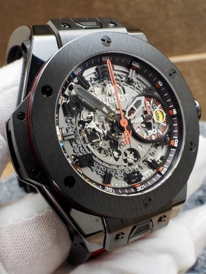 宇博乐法拉利 Unico 黑色红色 99% 全新带盒 $29k 零售巨大折扣 401.cx.0123.vr — 第 1/4 张图片