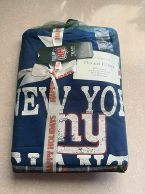 Nuevo conjunto de pijama de franela de los New York Giants de la NFL para hombre talla XXL Foto 1 de 4