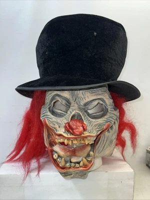 Now That’s Funny Mask Ringmaster Top Hat Clown Scary Halloween Mask Horror - Image 1 of 4