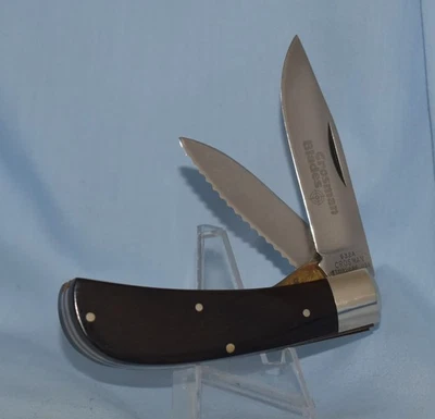RARO CUCHILLO JACK MADERA ÉBANO CROSMAN VINTAGE 1982-85 EE. UU. "¡CASI COMO NUEVO!! SIN ESTUCHE/CAJA Foto 1 de 4