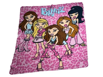 Manta polar Bratz vintage rosa estampado leopardo MGA niña tiro años 2000 retro 50x50 Foto 1 de 4