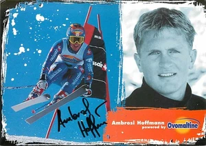 Ambrosi Hoffmann Autogrammkarte Ski Alpin Schweiz Ovomaltine Sponsor - Bild 1 von 2