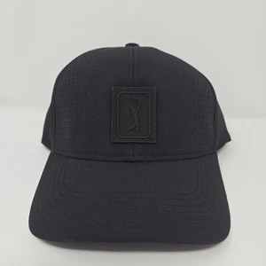 PGA Tour Logo Pro Series Golfmütze Erwachsene verstellbar schwarz feuchtigkeitsableitend - Bild 1 von 10