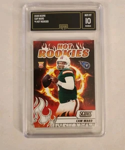 Cam Ward 2025 Score Football Hot Rookies #1 GMA Graded Gem Mint 10 RC Titans - Bild 1 von 2