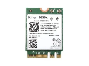 Killer Wi-Fi 6 AX1650 1650X AX200NGW 2.4Gbps Dual Band Bluetooth-Compatible 5.1 - Picture 1 of 1