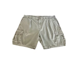 TOMMY BAHAMA Shorts Men's XXL Green Relax Cargo Pockets Cotton Pleated 7" Inseam - Picture 1 of 24