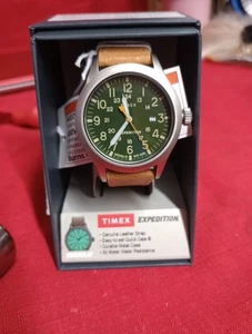 Timex Men's Expedition Scout  watch Date,Yellow Leather Strap, Indiglo TW4B23000 - Picture 1 of 3