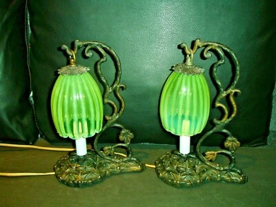 LÁMPARA OPALESCENTE BENSON VASELINA RAYAS CRISTAL - DISEÑO FLOR, HIERRO (1-2) Foto 1 de 4