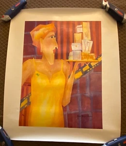 Renee Steger Simpson LEINWAND "LA COLLECTIONNEUSE DES BOITES" 9/95 - Bild 1 von 5