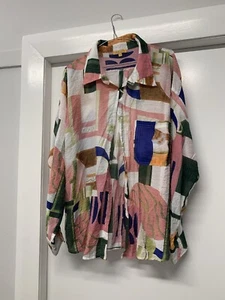 VRG Grl Long sleeve Button Up Shirt Colour Block Size 14 - Bild 1 von 6