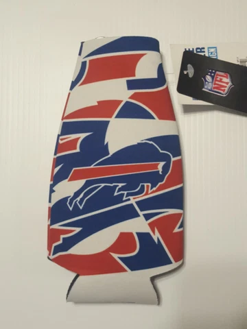 BUFFALO BILLS 12 oz KOOZIE INSULATED COOLER BOTTLE HOLDER FOLDS FLAT NEW Cover
