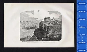 LISBON, Portugal, Port from Which Columbus Set Sail - 1878 Wood Engraving - Picture 1 of 1