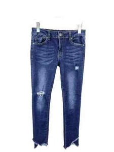 Joe's Jeans, jeans skinny con orlo incrociato da ragazza, indaco scuro, taglia 12 - Foto 1 di 3