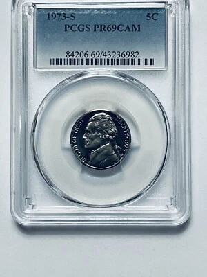 1973-S Jefferson Nickel PCGS PR69CAM - Image 1 of 4