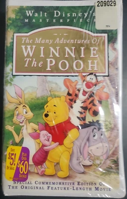 Walt Disney's Masterpiece The Many Adventures of Winnie the Pooh Sealed VHS - Image 1 of 4