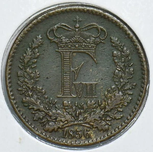 Denmark 1856 Rigsmont Skilling 298983 combine shipping - Picture 1 of 2